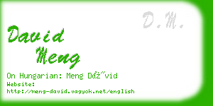 david meng business card